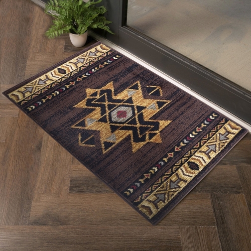 Tribes GC_YLS4005 Brown 2 ft. x 3 ft. Southwest Area Rug