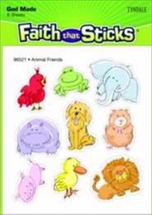 Standard Publishing 496523 Sticker Animal Friends 6 Sheets Faith That