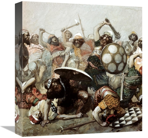 Global Gallery GCS-280388-16-142 16 in. Joshua Destroys the Giants Art