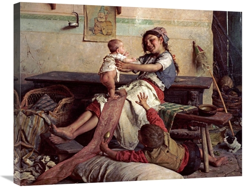 Global Gallery GCS-267856-30-142 30 in. Playing with Baby Art Print - 