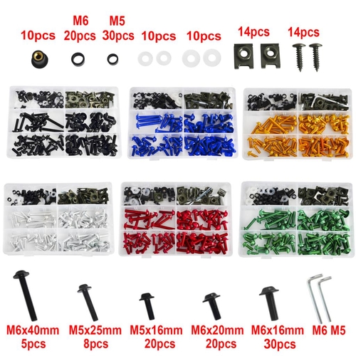 224 Pcs Fairing Bolts Kit Fastener Clips