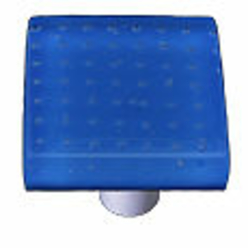 Hot Knobs HK1208-KA Bubbles Egyptian Blue Square Glass Cabinet Knob - 