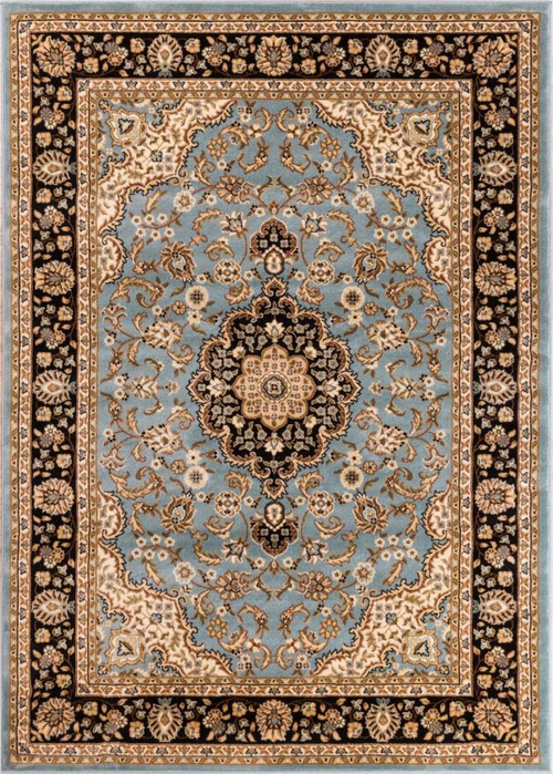 Well Woven 541063 Medallion Kashan Traditional Rug, Light Blue - 2