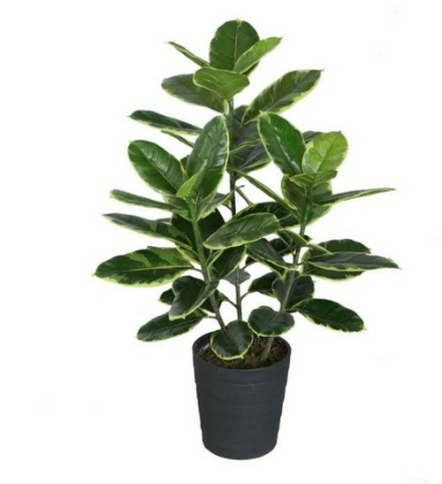 NorthLight 36.5 in. Decorative Potted Artificial Green & White Rubber 