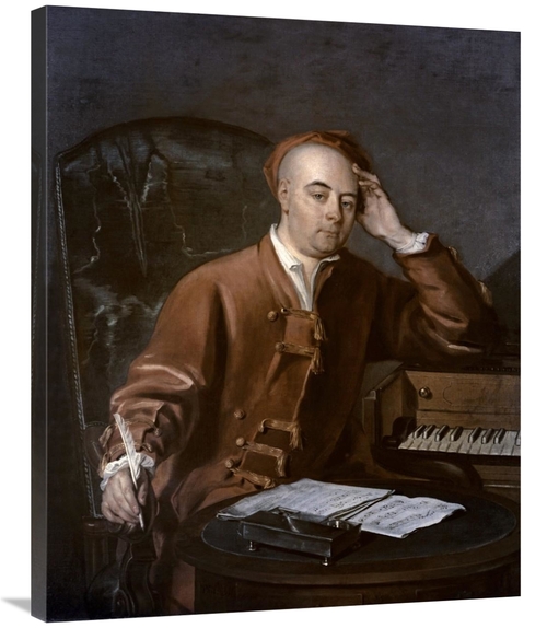 36 in. The Composer Handel Art Print - Philippe Mercier