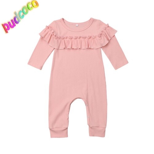 Newborn Infant Baby Girls Pink Romper