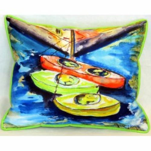 Betsy Drake ZP992 Kayaks Indoor & Outdoor Throw Pillow- 20 x 24 in.