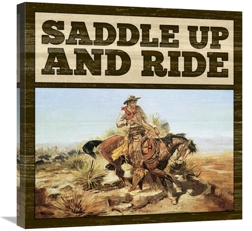 Global Gallery GCS-394759-2424-142 24 x 24 in. Western - Saddle Up Art