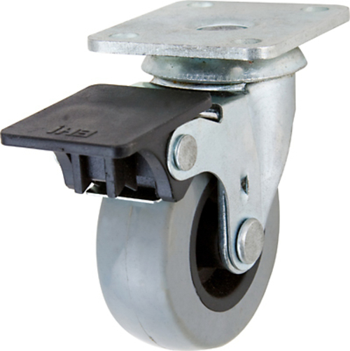 Shepherd Hdwe Prod 213128 2 in. Swivel Caster With Brake, Gray