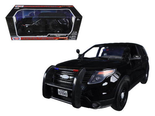 2015 Ford Police Interceptor Utility Special Service Plain Black 1/18
