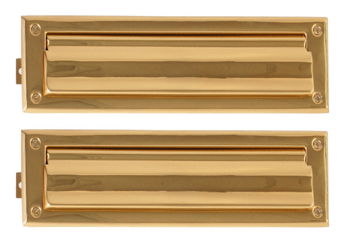 Main Brass Accents A07-M0010-PVD Mail Slot - 3.63 in. x 13 in. - PVD Polish image