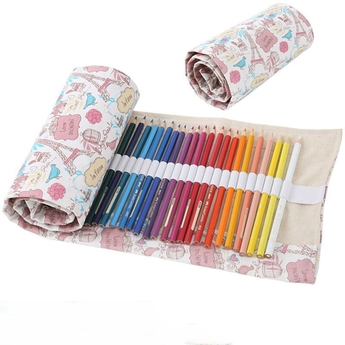 48 Holes Roll School Pencil Bag Material Escolar