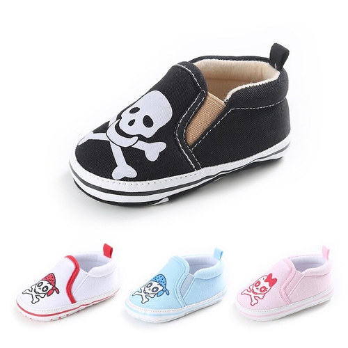 4 Colors Cute Canvas Baby Shoes Halloween Skull