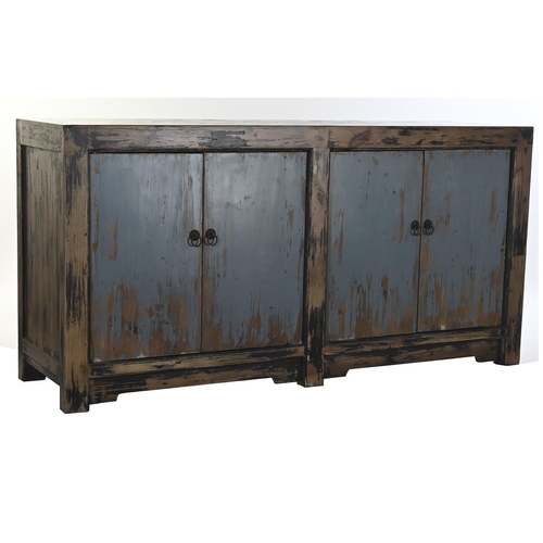Sideboard DKD Home Decor Black Blue Wood Brown (170 x 48 x 85 cm)