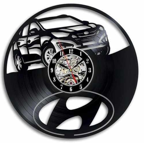 HYUNDAI CAR LOGO HANDMADE VINYL RECORD WALL CLOCK FAN GIFT