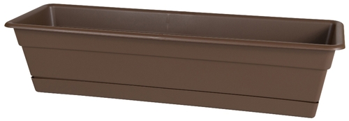 Bloem DCBT24-45 24 in. Dura Cotta Window Box Planter, Chocolate