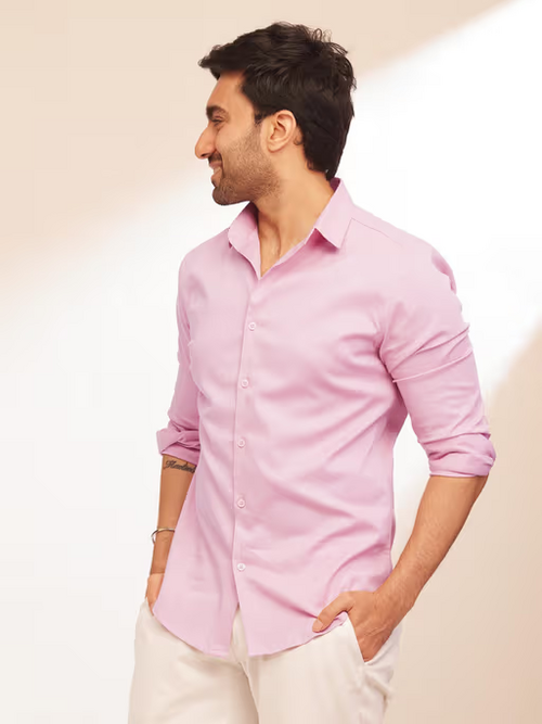 Men'S Full Sleeve Solid Cotton Blend Shirt For Men (Size-S)