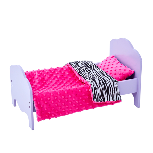 Olivia's Little World Doll Purple Bed & Bedding