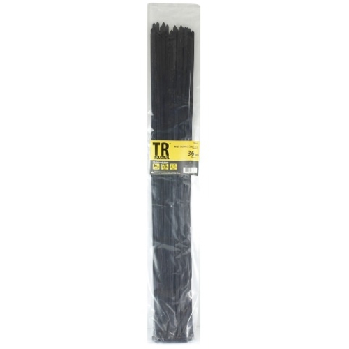 TR Industrial TR88307 Multi-Purpose UV Resistant Black Cable Ties - 36