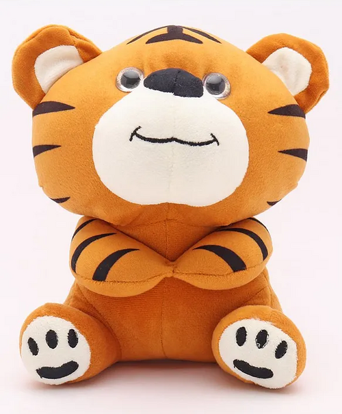 Baby Tiger Soft Toy Brown - Height 21 cm