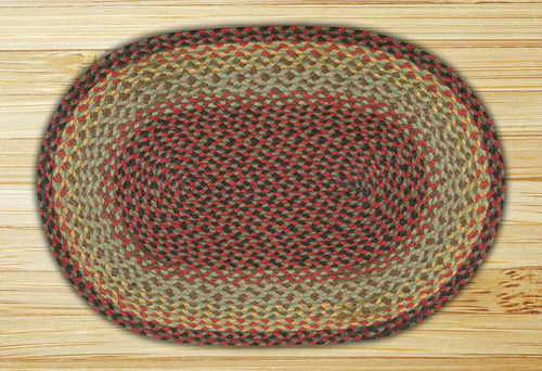 Earth Rugs 03-081 Burgundy-Black-Sage Oval Rug