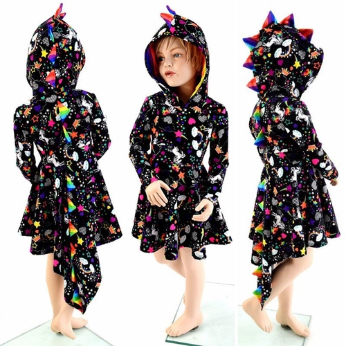 Toddler Baby Kids Girl Dinosaur Hooded Cosplay