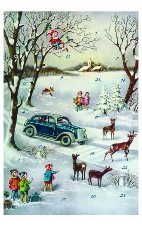 Alexander Taron 10432 Korsch Advent - Old Fashioned Car in Countryside