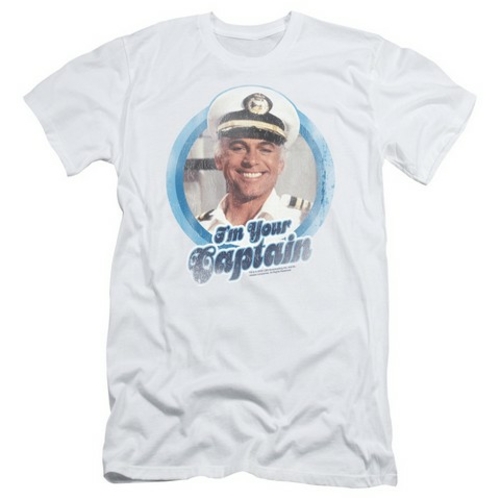 Trevco Love Boat-I Am Your Captain - Short Sleeve Adult 30-1 Tee - Whi