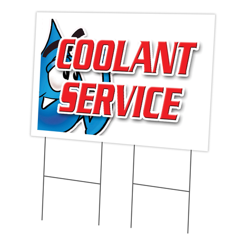 SignMission C-2436 Coolant Service 24 x 36 in. Coolant Service Yard Si