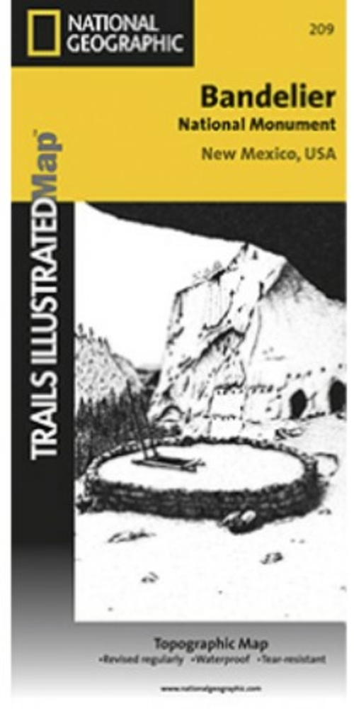 National Geographic TI00000209 Map Of Bandelier National Monument - Ne