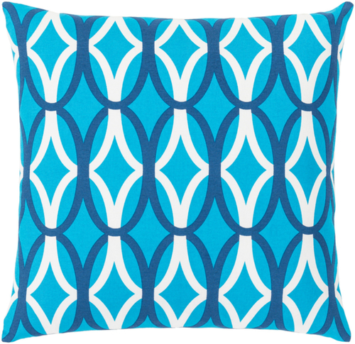 Surya MRA013-2020D Miranda Throw Pillow - Bright Blue, Dark Blue &