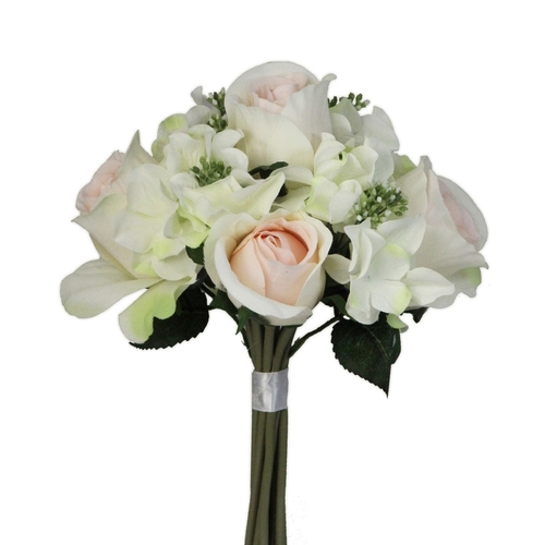 Admired By Nature GPB8359-CM - GN 9 Stems Artificial Rose & Hydrangea 