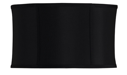 Cal LightingSH-1251 10 in. Side Drum Stretched Fabric Shade, Black