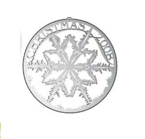 Biedermann & Sons D2008S Christmas Commemorative Silver Snowflake 