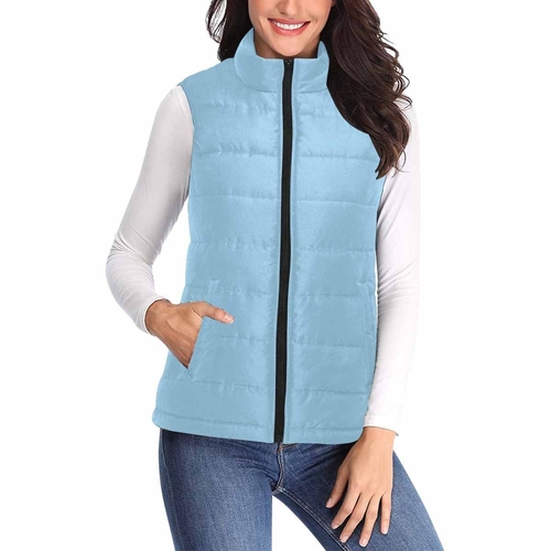Womens Puffer Vest Jacket / Cornflower Blue