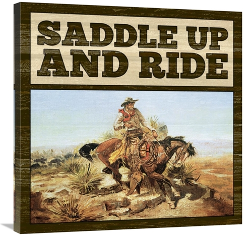 Global Gallery GCS-394759-3030-142 30 x 30 in. Western - Saddle Up Art