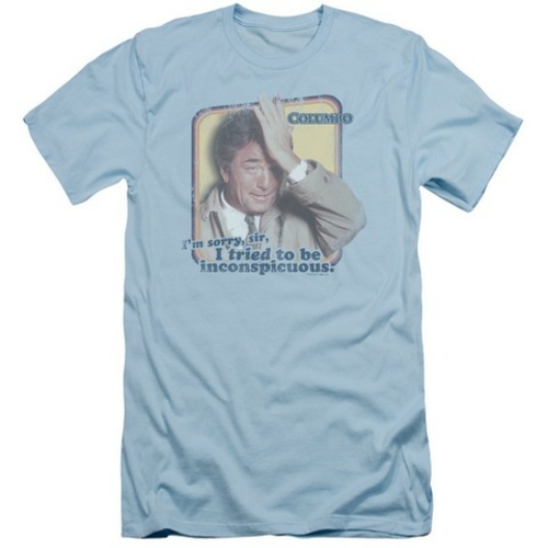 Trevco Columbo-Inconspicuous Short Sleeve Adult 30-1 Tee, Light Bl