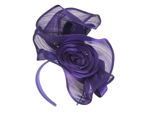 Twisted purple designers fascinator