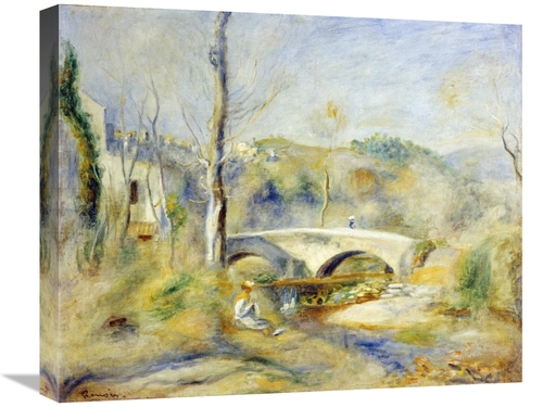 Global Gallery GCS-267126-22-142 22 in. Landscape with Bridge Art Prin