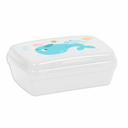 Sandwich Box Safta Ballenita Plastic White Light Blue (17 x 6 x 14 cm)