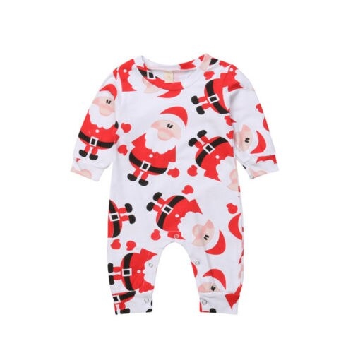 Christmas Newborn Baby Boy Girl Santa Romper