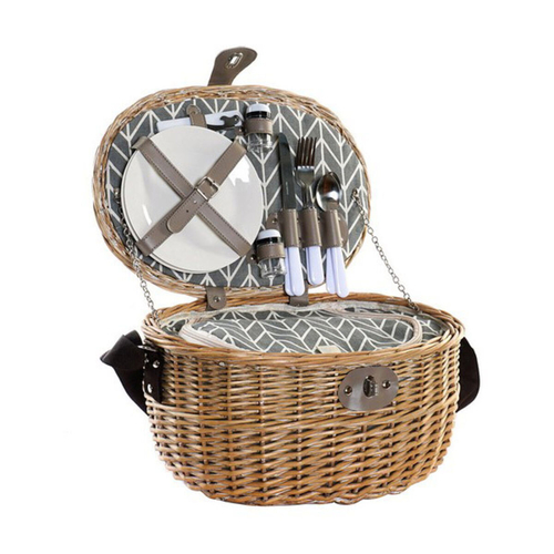 Basket DKD Home Decor Picnic wicker (12 pcs)