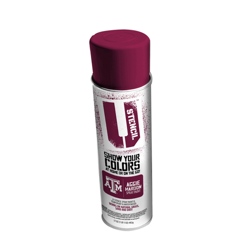U-Stencil 1682178 17 oz NCAA Matte Spray Paint, Aggie Maroon - Pac