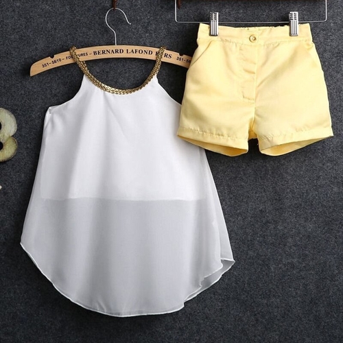 2Pcs/Set Baby Clothing Sets Girls Summer Brace