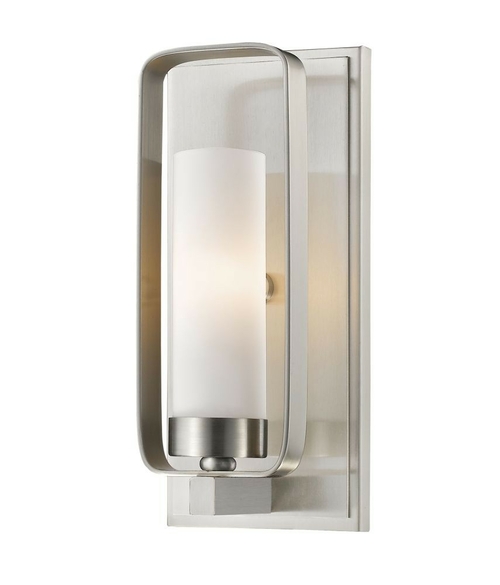 Zlite 6000-1S-BN Aideen 1 Light Wall Sconce in Brushed Nickel with Mat