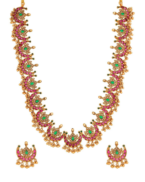 Artificial Stylish Red Jewellery Set For Women