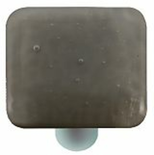 Hot Knobs HK1042-KA Deco Gray Square Glass Cabinet Knob - Aluminum Pos