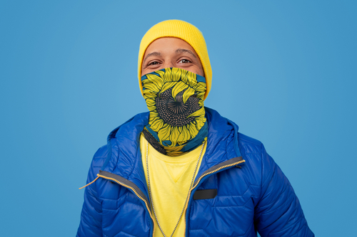 Main Neck Gaiter/Balaclava/Magic Scarf Headband & Face Mask (Sunflower) image