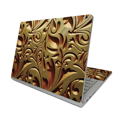 MightySkins MISURF31320-Mosaic Gold Skin for Surface Book 3 13.5 in. 2