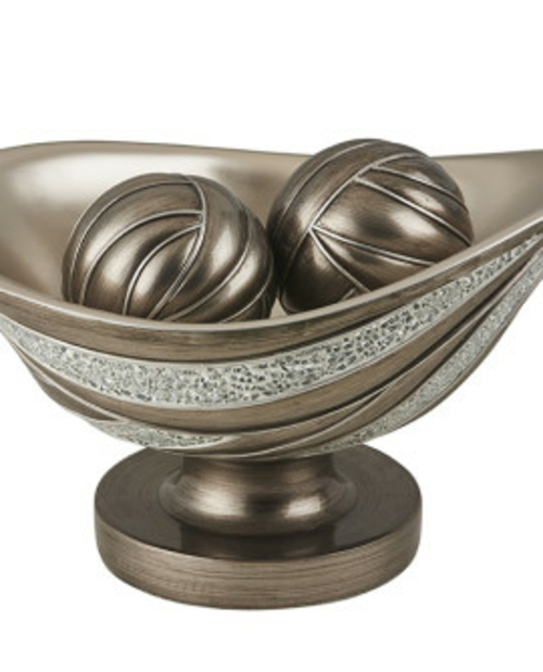 Ore Furniture K-4292B 7.5 in. Kairavi Decorative Bowl with Spheres